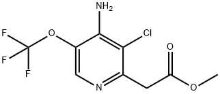 Methyl 4-amino-3-chloro-5-(trifluoromethoxy)pyridine-2-acetate Structure