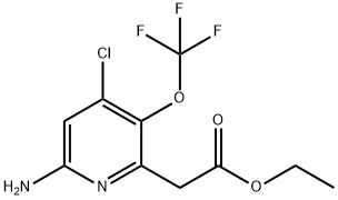 Ethyl 6-amino-4-chloro-3-(trifluoromethoxy)pyridine-2-acetate Structure