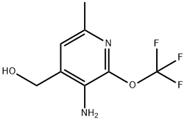 3-Amino-6-methyl-2-(trifluoromethoxy)pyridine-4-methanol Structure