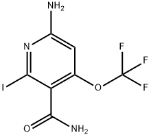 6-Amino-2-iodo-4-(trifluoromethoxy)pyridine-3-carboxamide Structure