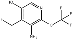 3-Amino-4-(fluoromethyl)-5-hydroxy-2-(trifluoromethoxy)pyridine Structure