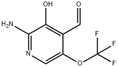 2-Amino-3-hydroxy-5-(trifluoromethoxy)pyridine-4-carboxaldehyde Structure