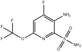 3-Amino-4-fluoro-6-(trifluoromethoxy)pyridine-2-sulfonamide Structure