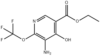 Ethyl 3-amino-4-hydroxy-2-(trifluoromethoxy)pyridine-5-carboxylate Structure