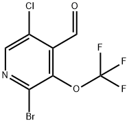 2-Bromo-5-chloro-3-(trifluoromethoxy)pyridine-4-carboxaldehyde Structure