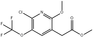 Methyl 2-chloro-6-methoxy-3-(trifluoromethoxy)pyridine-5-acetate Structure