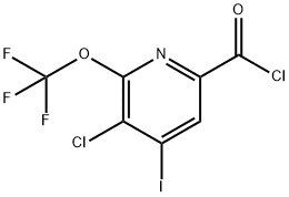 3-Chloro-4-iodo-2-(trifluoromethoxy)pyridine-6-carbonyl chloride Structure