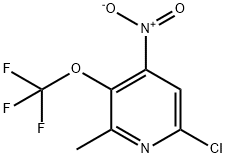 6-Chloro-2-methyl-4-nitro-3-(trifluoromethoxy)pyridine Structure