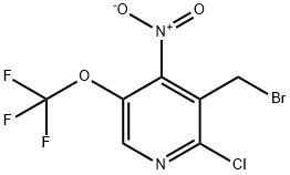 3-(Bromomethyl)-2-chloro-4-nitro-5-(trifluoromethoxy)pyridine Structure