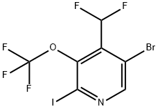 5-Bromo-4-(difluoromethyl)-2-iodo-3-(trifluoromethoxy)pyridine Structure