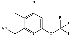 2-(Aminomethyl)-4-chloro-3-methyl-6-(trifluoromethoxy)pyridine Structure