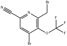 4-Bromo-2-(bromomethyl)-6-cyano-3-(trifluoromethoxy)pyridine Structure