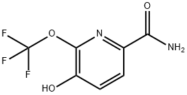 3-Hydroxy-2-(trifluoromethoxy)pyridine-6-carboxamide Structure