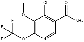 4-Chloro-3-methoxy-2-(trifluoromethoxy)pyridine-5-carboxamide Structure