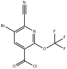 3-Bromo-2-cyano-6-(trifluoromethoxy)pyridine-5-carbonyl chloride Structure