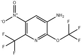 3-Amino-5-nitro-2-(trifluoromethoxy)-6-(trifluoromethyl)pyridine Structure