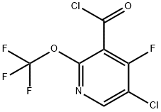 5-Chloro-4-fluoro-2-(trifluoromethoxy)pyridine-3-carbonyl chloride Structure