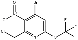 4-Bromo-2-(chloromethyl)-3-nitro-6-(trifluoromethoxy)pyridine Structure