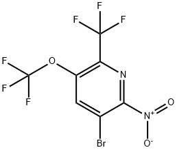 3-Bromo-2-nitro-5-(trifluoromethoxy)-6-(trifluoromethyl)pyridine Structure