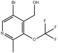 5-Bromo-2-methyl-3-(trifluoromethoxy)pyridine-4-methanol Structure