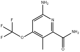 6-Amino-3-methyl-4-(trifluoromethoxy)pyridine-2-carboxamide Structure