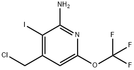 2-Amino-4-(chloromethyl)-3-iodo-6-(trifluoromethoxy)pyridine Structure