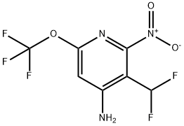 4-Amino-3-(difluoromethyl)-2-nitro-6-(trifluoromethoxy)pyridine Structure