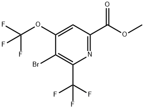 Methyl 3-bromo-4-(trifluoromethoxy)-2-(trifluoromethyl)pyridine-6-carboxylate Structure