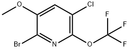 2-Bromo-5-chloro-3-methoxy-6-(trifluoromethoxy)pyridine Structure