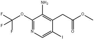 Methyl 3-amino-5-iodo-2-(trifluoromethoxy)pyridine-4-acetate Structure