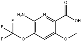 2-Amino-5-methoxy-3-(trifluoromethoxy)pyridine-6-carboxylic acid Structure