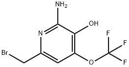 2-Amino-6-(bromomethyl)-3-hydroxy-4-(trifluoromethoxy)pyridine Structure