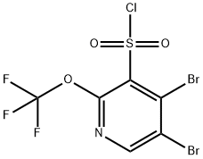 4,5-Dibromo-2-(trifluoromethoxy)pyridine-3-sulfonyl chloride Structure