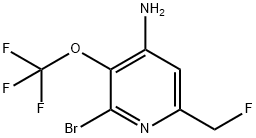 4-Amino-2-bromo-6-(fluoromethyl)-3-(trifluoromethoxy)pyridine Structure