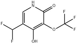 2,4-Dihydroxy-5-(difluoromethyl)-3-(trifluoromethoxy)pyridine Structure