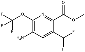 Methyl 3-amino-5-(difluoromethyl)-2-(trifluoromethoxy)pyridine-6-carboxylate Structure