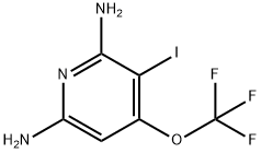 2,6-Diamino-3-iodo-4-(trifluoromethoxy)pyridine Structure