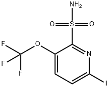 6-Iodo-3-(trifluoromethoxy)pyridine-2-sulfonamide Structure