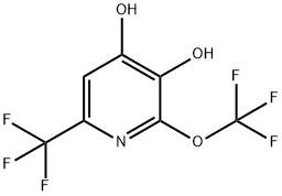 3,4-Dihydroxy-2-(trifluoromethoxy)-6-(trifluoromethyl)pyridine Structure