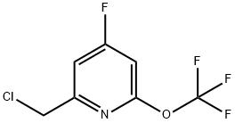 2-(Chloromethyl)-4-fluoro-6-(trifluoromethoxy)pyridine Structure