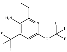 3-Amino-2-(fluoromethyl)-6-(trifluoromethoxy)-4-(trifluoromethyl)pyridine Structure