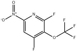 2,4-Difluoro-6-nitro-3-(trifluoromethoxy)pyridine Structure