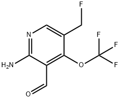 2-Amino-5-(fluoromethyl)-4-(trifluoromethoxy)pyridine-3-carboxaldehyde Structure