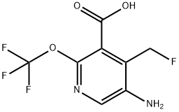 5-Amino-4-(fluoromethyl)-2-(trifluoromethoxy)pyridine-3-carboxylic acid Structure