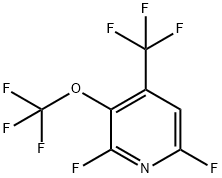 2,6-Difluoro-3-(trifluoromethoxy)-4-(trifluoromethyl)pyridine Structure