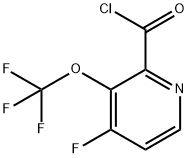 4-Fluoro-3-(trifluoromethoxy)pyridine-2-carbonyl chloride Structure