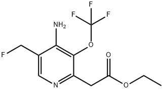 Ethyl 4-amino-5-(fluoromethyl)-3-(trifluoromethoxy)pyridine-2-acetate Structure