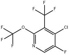 4-Chloro-5-fluoro-2-(trifluoromethoxy)-3-(trifluoromethyl)pyridine Structure