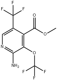 Methyl 2-amino-3-(trifluoromethoxy)-5-(trifluoromethyl)pyridine-4-carboxylate Structure