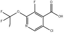 5-Chloro-3-fluoro-2-(trifluoromethoxy)pyridine-4-carboxylic acid Structure